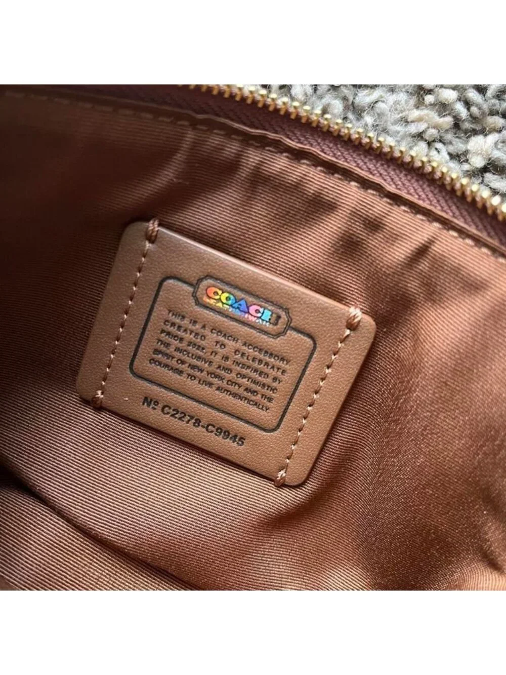 Coach Signature Rainbow Corner Zip Wristlet Wallet Collectible Luxury Pride Cute